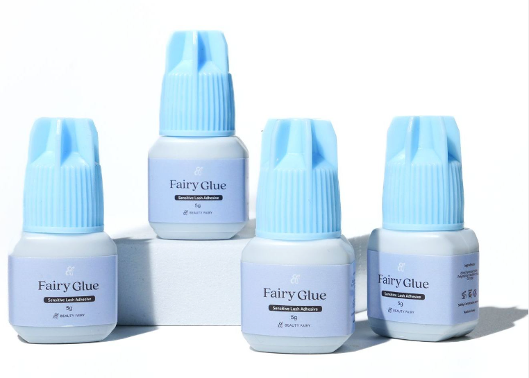 Beauty Fairy Glue for Eyelash Extensions, Four Bottles of Premium Adhesive for Long-Lasting Hold