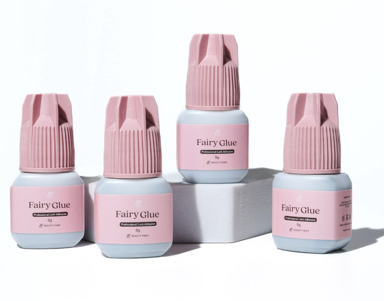 Beauty Fairy AU Fairy Glue Set of 4 for Eyelash Extensions with Strong Hold and Quick Dry Formula